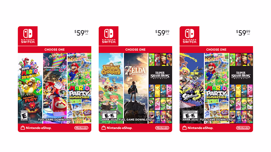 Nintendo eShop Cards Choose One 2025